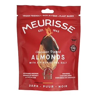 Meurisse | Chocolade | Amandel | Zwart 100 gr