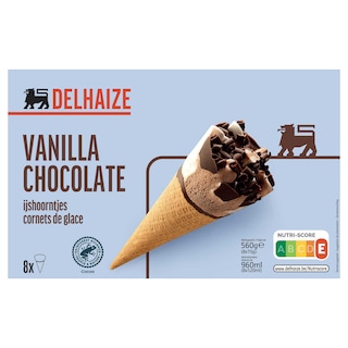 Delhaize | Hoorntjes | Vanille | Chocolade 8 x 12 cl