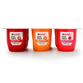 Delhaize | Verse kaas | Gezoet | Vruchten 6 x 100 gr
