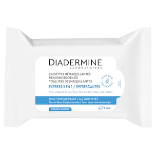 Diadermine | Lingettes démaquillantes | 3in1 | Maxipack 