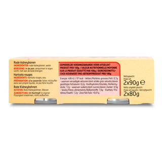 Delhaize | Bonen | Rode Kidney | 0% Zout 2 x 160 gr