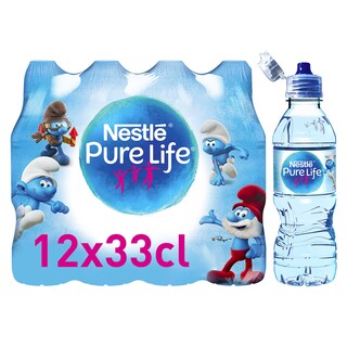 Nestlé | Pure Life | Eau de source|Non pétillante|PET|Bouchon spor 12 x 33 cl