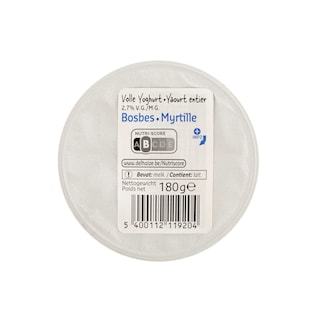 Delhaize | Yaourt | Entier | Myrtille 