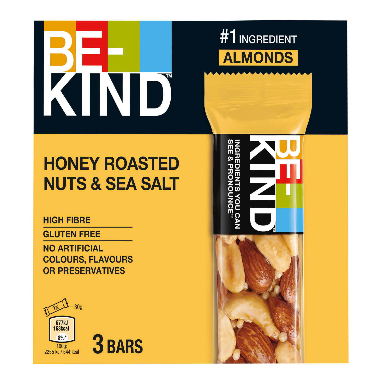 BE-KIND Reep | Geroosterde honing noten | Zeezout