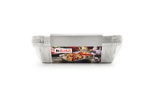 Delhaize | 10 Barquettes Aluminium + Couvercles | 1L 10 pc