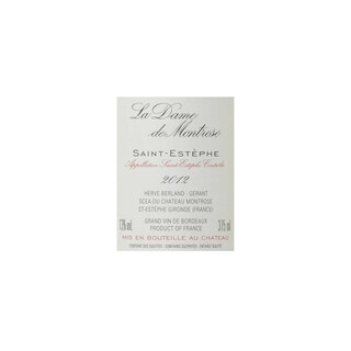 FR BORDEAUX SAINT ESTEPHE | Château Dame de Montrose 2012 