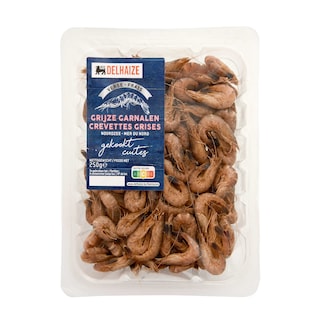 Delhaize | Crevettes grises | Fraîches | Non-décortiquées 
