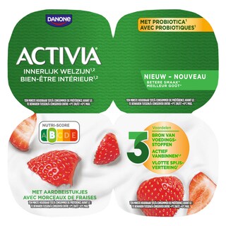 Activia | Yoghurt | Aardbei | Bifidus | Probiotica 4 x 125 gr