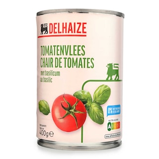 Delhaize | Tomates | Chair | Basilic | Boîte 