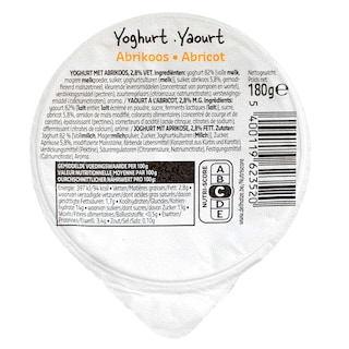 Delhaize | Yaourt | Entier | Abricots 180 gr