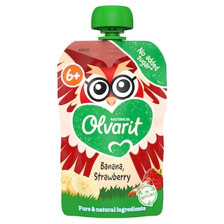 Olvarit | Knijpzakje | Banaan Aardbei | 6m+ 