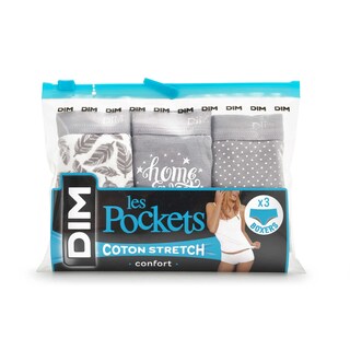 Dim | Boxers Pocket Coton | plume | 44/46 