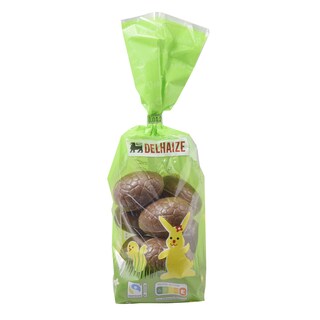 Delhaize | oeufs | Lait | Sachet | Pâques  FSI MB | fairtrade 130 gr