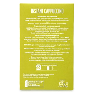 Delhaize | Café | Cappuccino | Instant | Sachets 