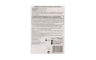 Delhaize | Prosciutto crudo Nazionale | Tranches 160 gr