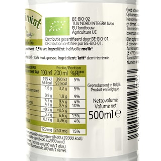 Delhaize | Bio | Lait | Demi-écrémé | Bio 