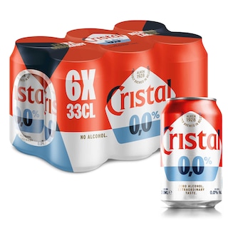 Cristal | Bier | Zonder alcohol | Blik 6 x 33 cl
