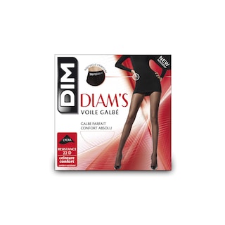 Dim | Diam's | Panty voile | galbé zwart | 20D | T2 