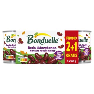 Bonduelle | Haricots Rouges Kidney | 2+1 Gratuit 