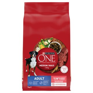Purina ONE | Dog food | Medium&Maxi | Adult | Beef&rice 7 kg