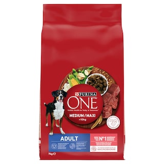 Purina ONE | Dog food | Medium&Maxi | Adult | Rund&rijst 7 kg