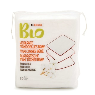 Delhaize | Bio | Disques ouatée | Bébé | Carré | Maxi | Bio 