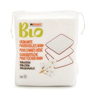 Delhaize | Bio | Disques ouatée | Bébé | Carré | Maxi | Bio 