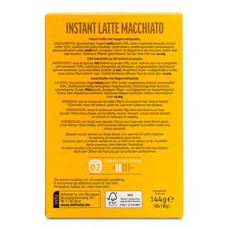 Delhaize | Koffie | Latte Macchiato | Oplos | Sticks 