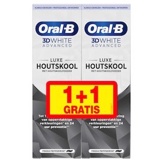 Oral-B | Tandpasta | 3D white | Charcoal | 1+1 