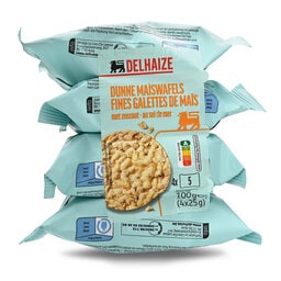 Delhaize | Maiswafels | Zeezout | 4X25G 