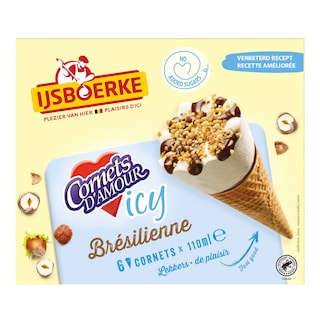 Ijsboerke | Cornet d'amour | Cornets d'amour | Brésilienne 8 x 12 cl