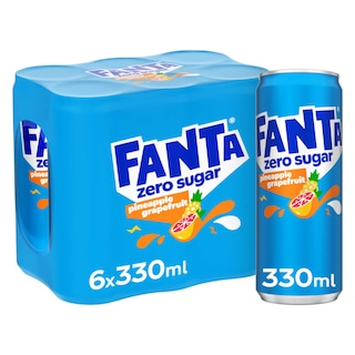 Fanta | Zero Sugar | Pineapple&Grapefruit | Canette 