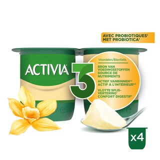 Activia | Yoghurt | Aroma vanille | Probiotica 4 x 125 gr