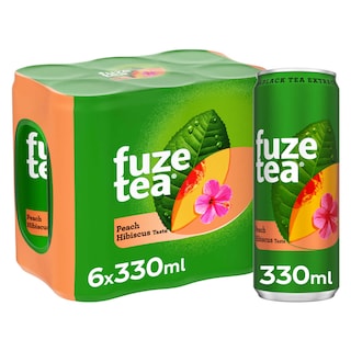 Fuze Tea | Black Tea | Thé noir | Peach Hibiscus | Canette 
