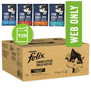 Felix | Tendres Effilés | Aliment Chat | Adulte | Gelée | Boeuf 