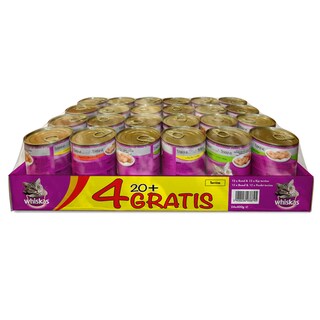 Whiskas | Aliment chat | Terrine | Boeuf Poulet | 20+4 