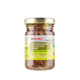 Delhaize | Ansjovis | Reepjes | Gestrekt | Olijfolie 