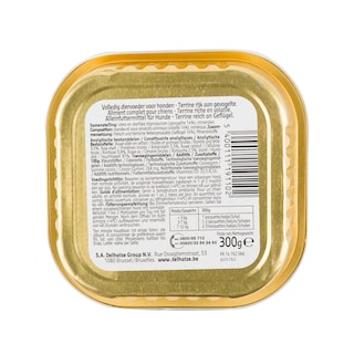 Delhaize | Aliment chien | Terrine | Adult | Volaille 