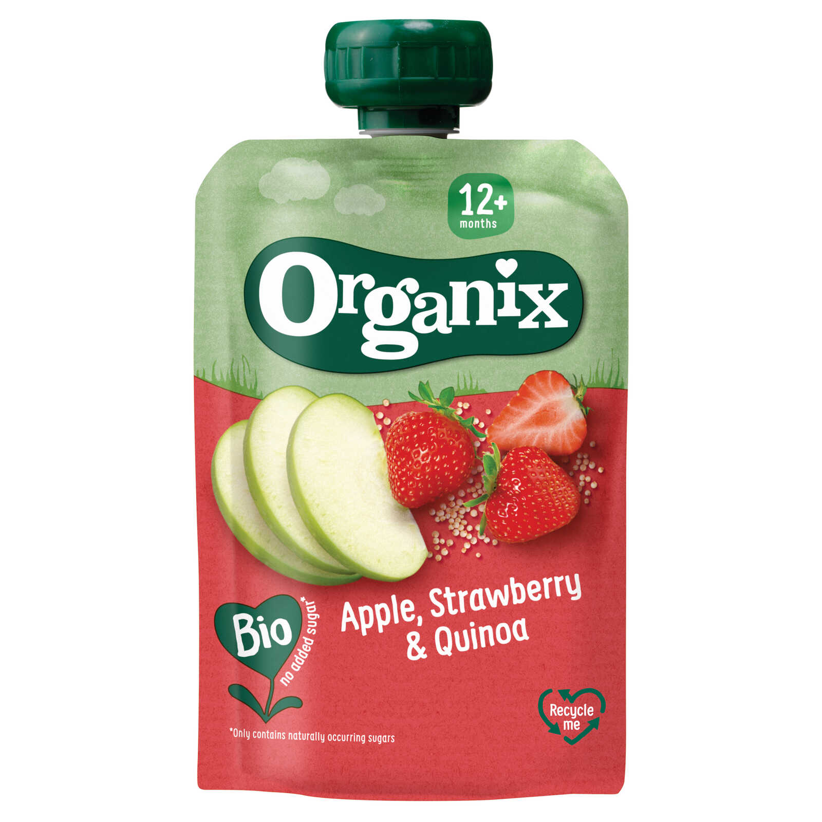 Organix Knijpzakje | Aardbei Quinoa | 12M | Bio