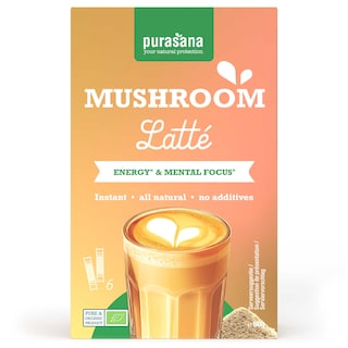 Purasana | Koffie | Mushroom Latte | Poudre | Bio 6 x 10 gr