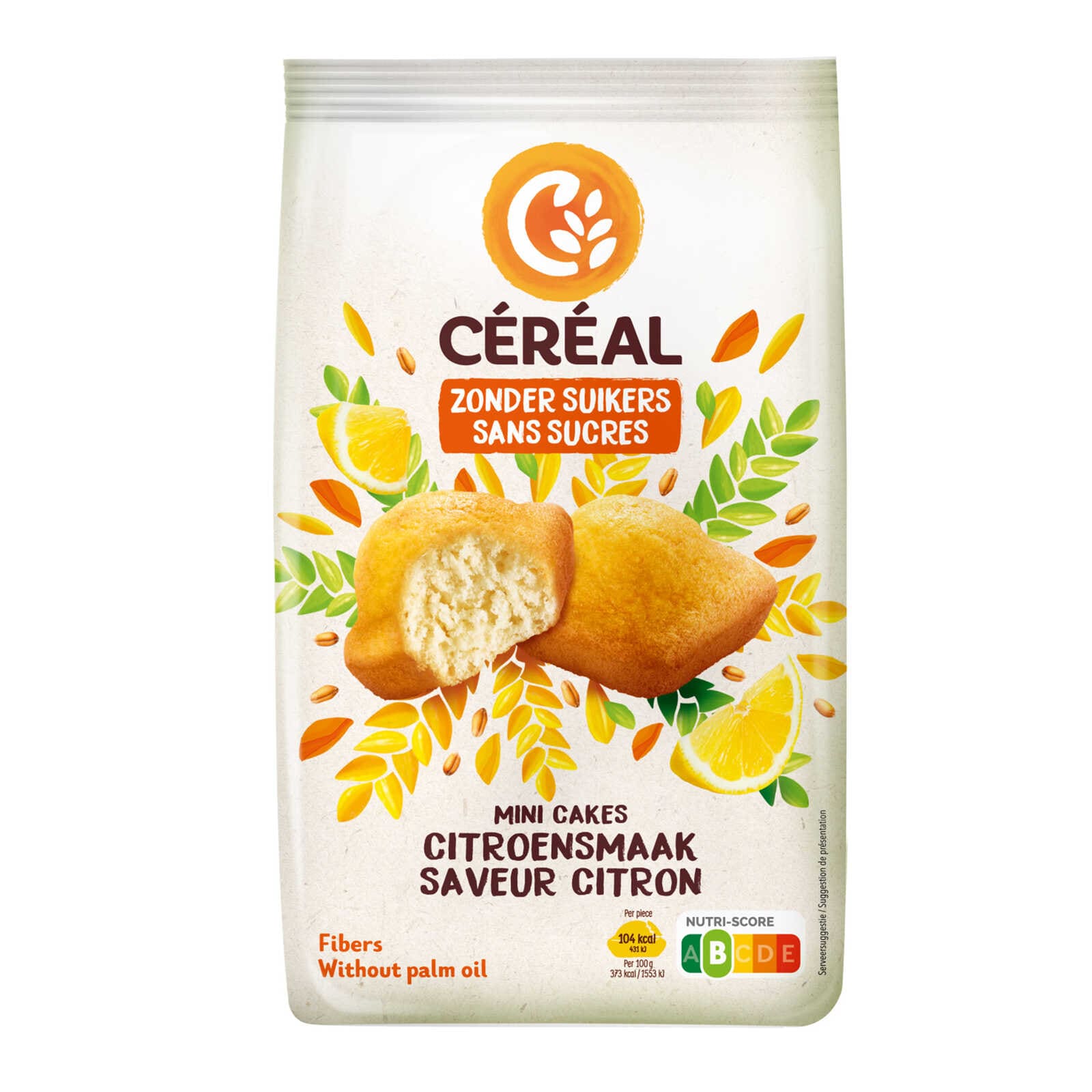 Céréal Mini cake | Citroensmaak | Zonder suiker