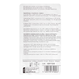 Delhaize | Gehaktbereiding | Varken-Rund | Bio 250 gr