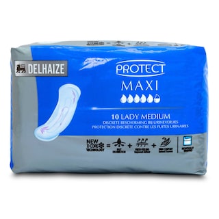 Delhaize | Protect|Fuites urinaires |Moderées - Fortes | Maxi | Extra+ |Aloe Vera|10 pc 