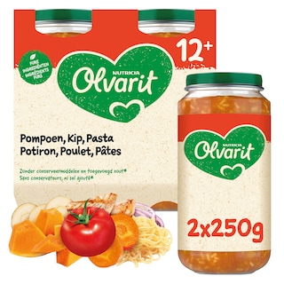 Olvarit | Maaltijd | Pompoen Kip Pasta | 12M 