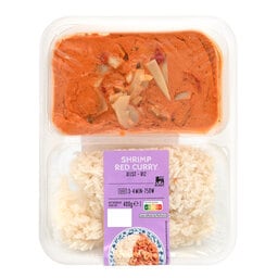 Delhaize | Scampi | Rode curry | Rijst 