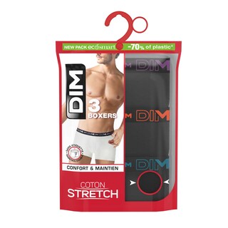 Dim | Paris | Boxer Coton Stretch | cassis/orange/blauw | T6 