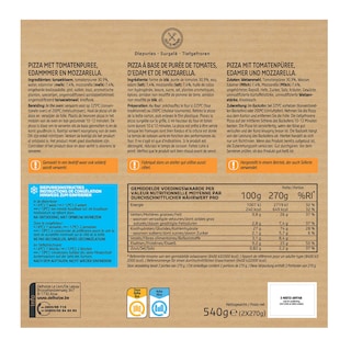 Delhaize | Pizza | Margherita 2 x 270 gr