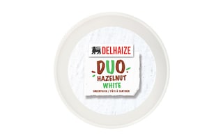 Delhaize | Pâte à tartiner | Duo | Blanc & noisettes 
