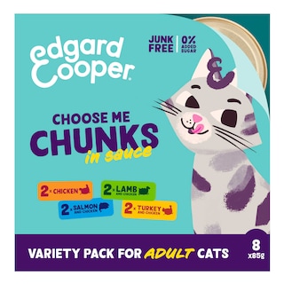 Edgard & Cooper | Aliment pour chats | Multipack | Chunks 8 x 85 gr