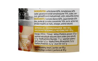 Delhaize | Witte bonen | Tomatensaus 360 gr